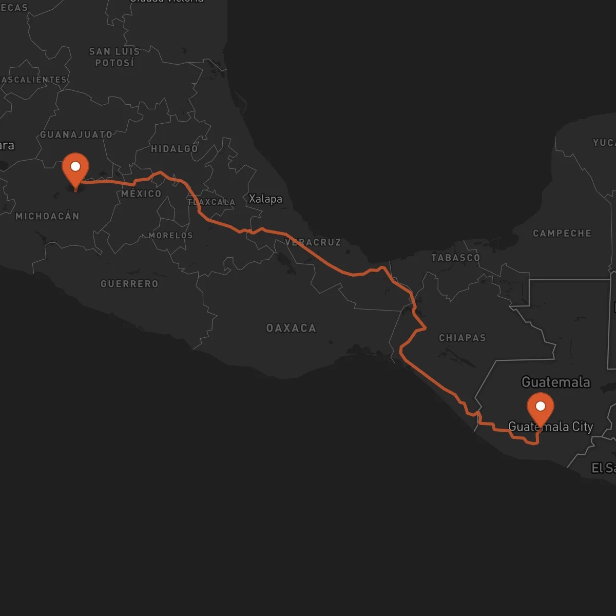 Ruta Antigua Guatemala - Morelia