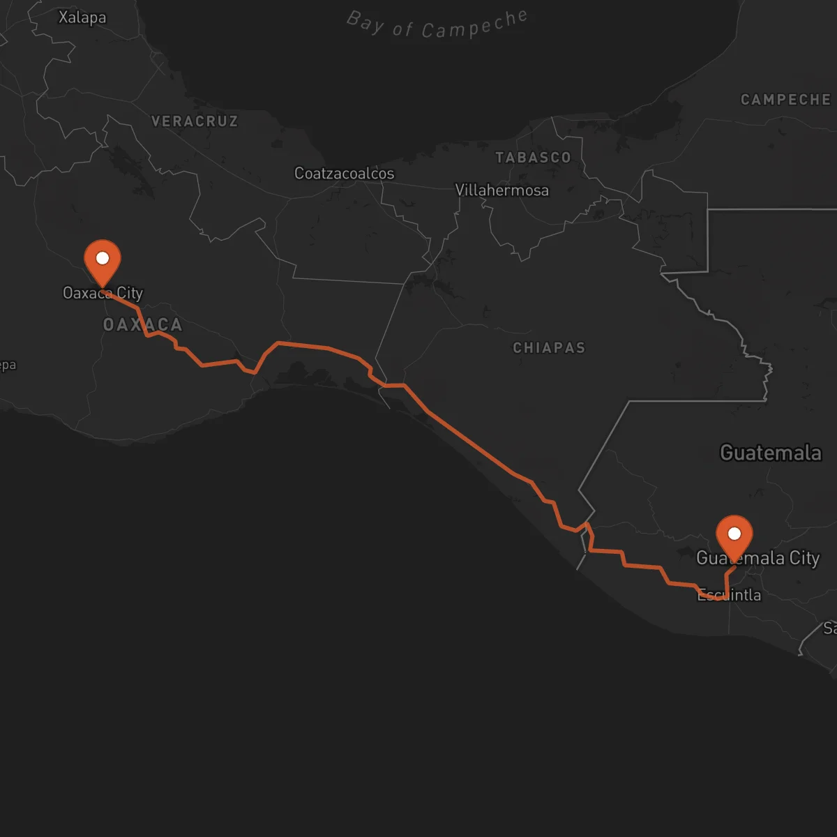 Ruta Antigua Guatemala - Oaxaca de Juárez