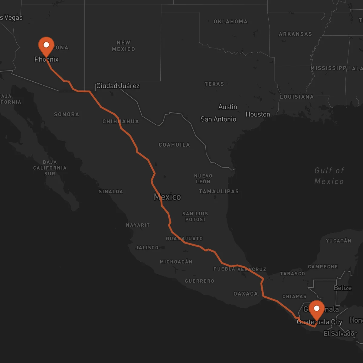 Ruta Antigua Guatemala - Phoenix