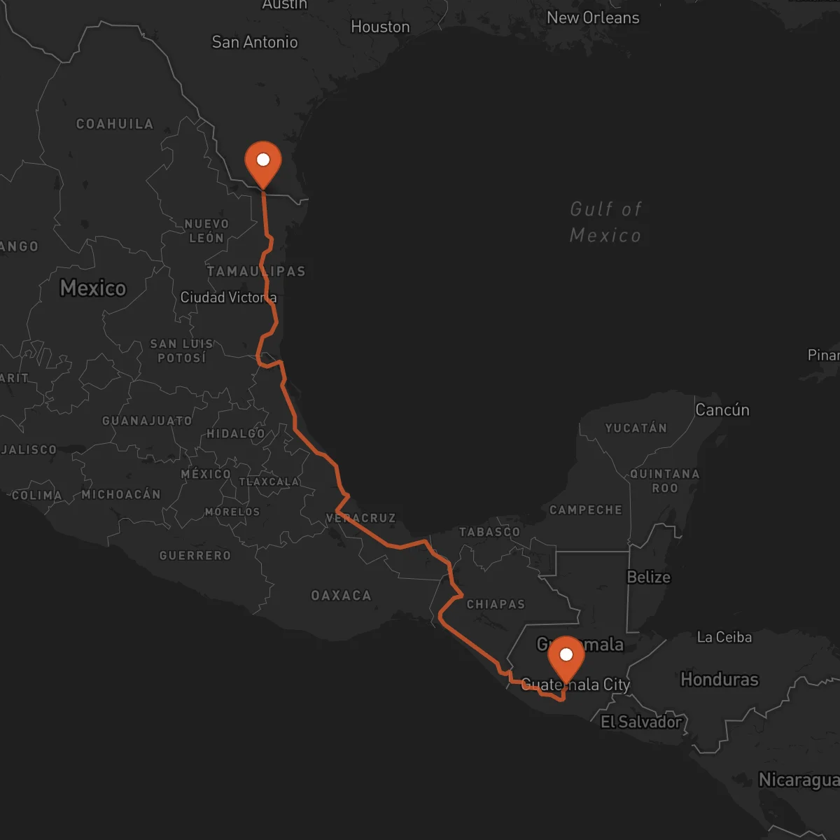 Ruta Reynosa - Antigua Guatemala
