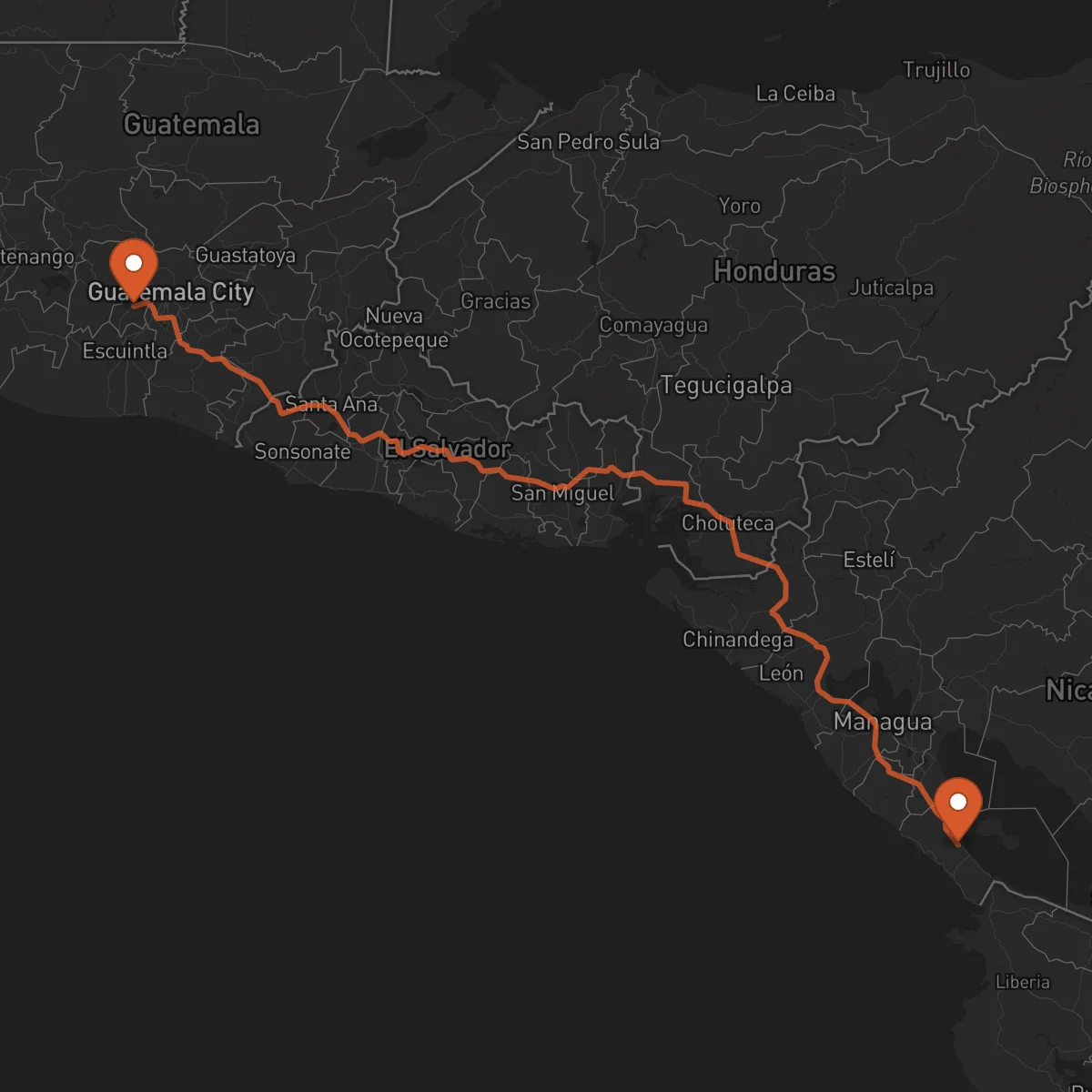 Ruta Antigua Guatemala - Rivas