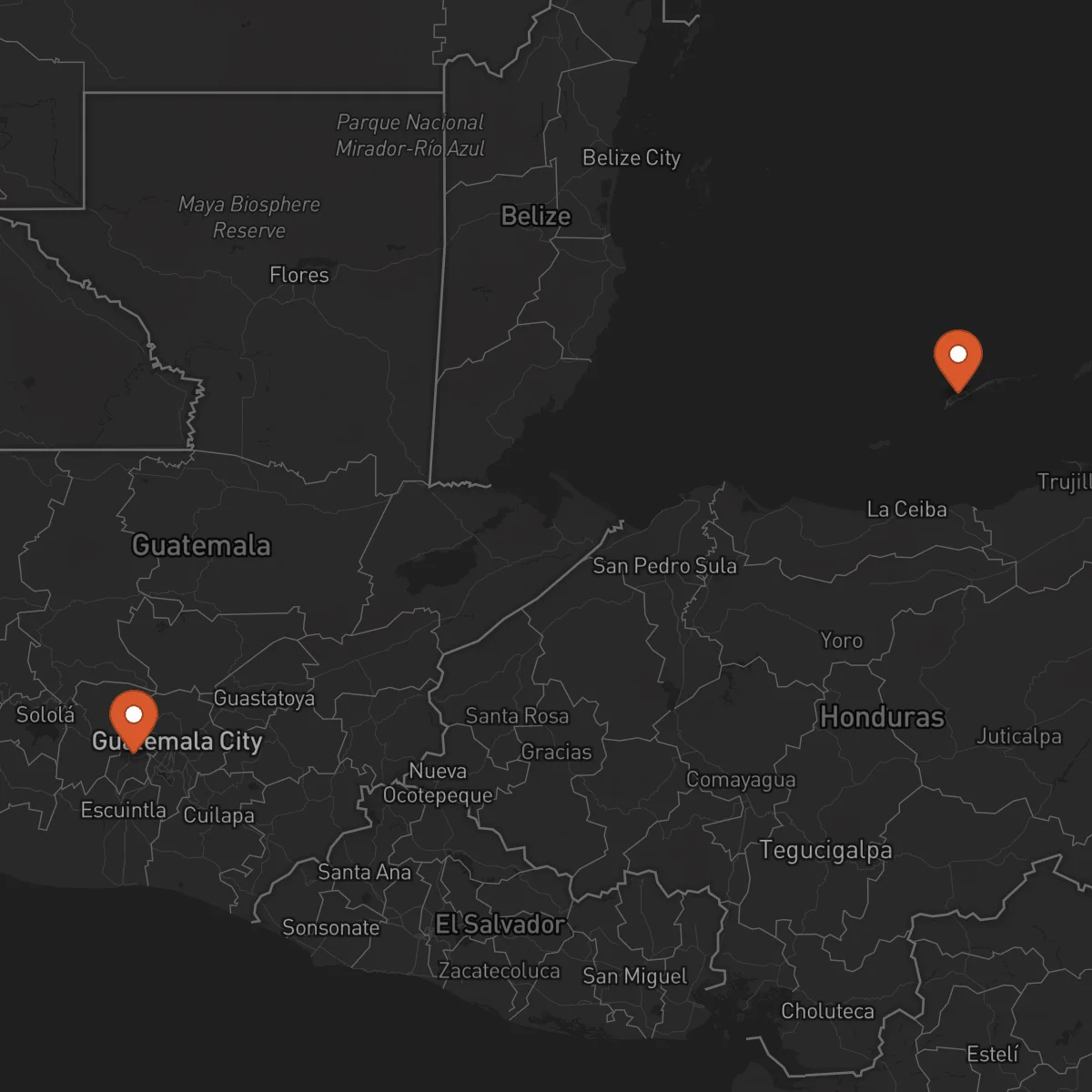Ruta Antigua Guatemala - Roatán
