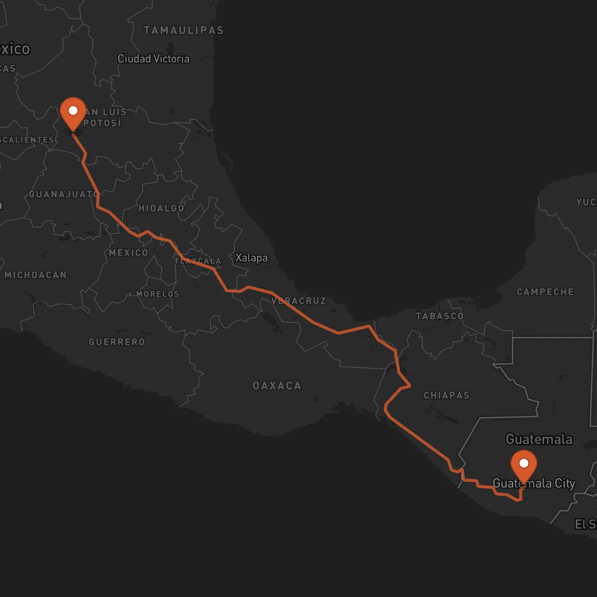 Ruta Antigua Guatemala - San Luis Potosí