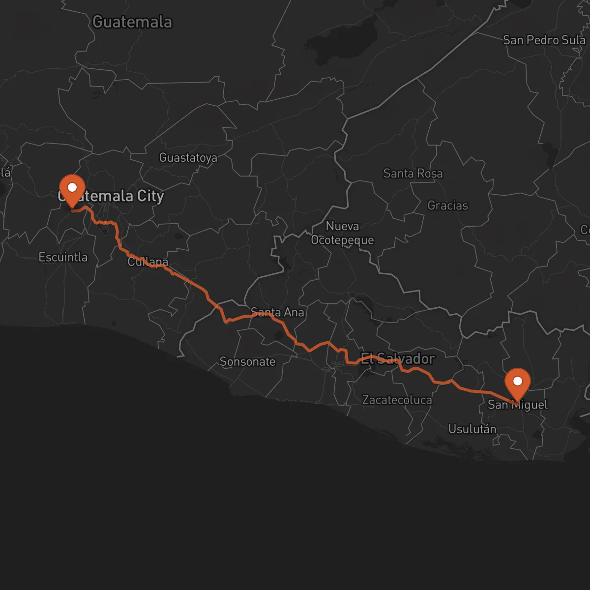 Ruta Antigua Guatemala - San Miguel