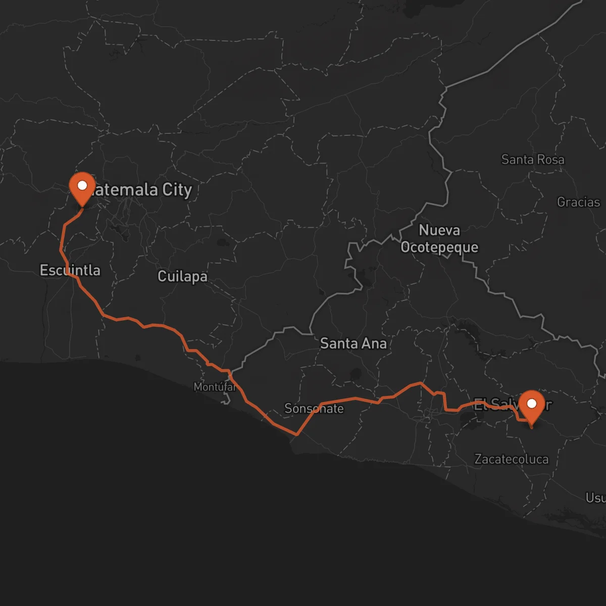 Ruta Antigua Guatemala - San Vicente