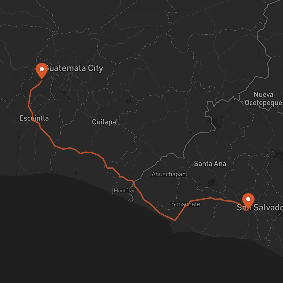 Ruta Santa Tecla - Antígua Guatemala