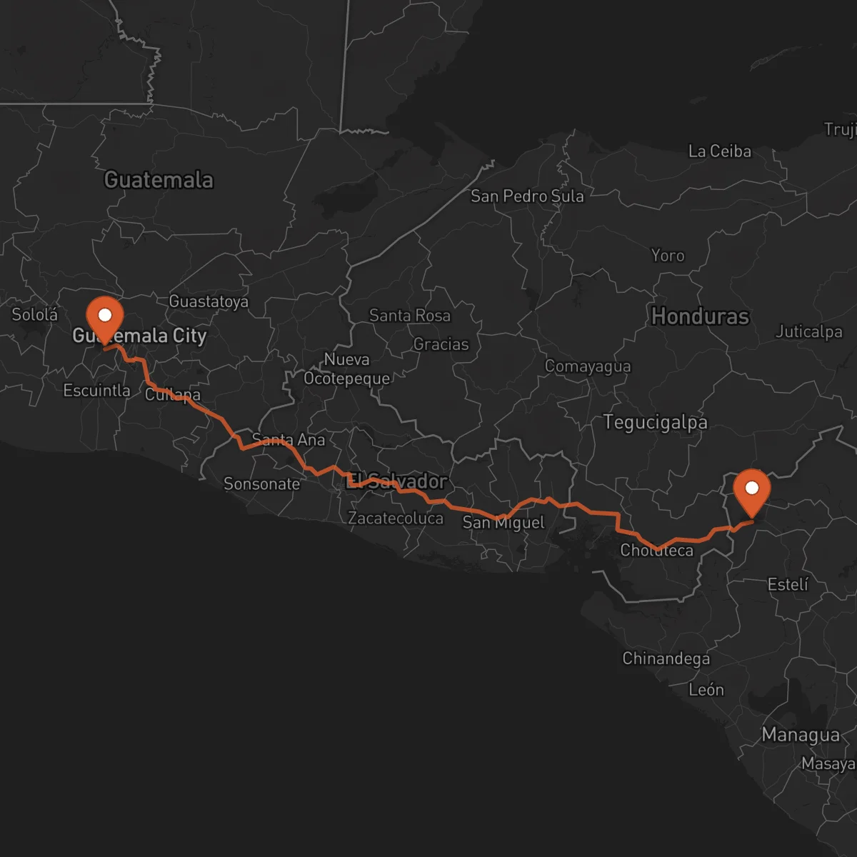 Ruta Antigua Guatemala - Somoto