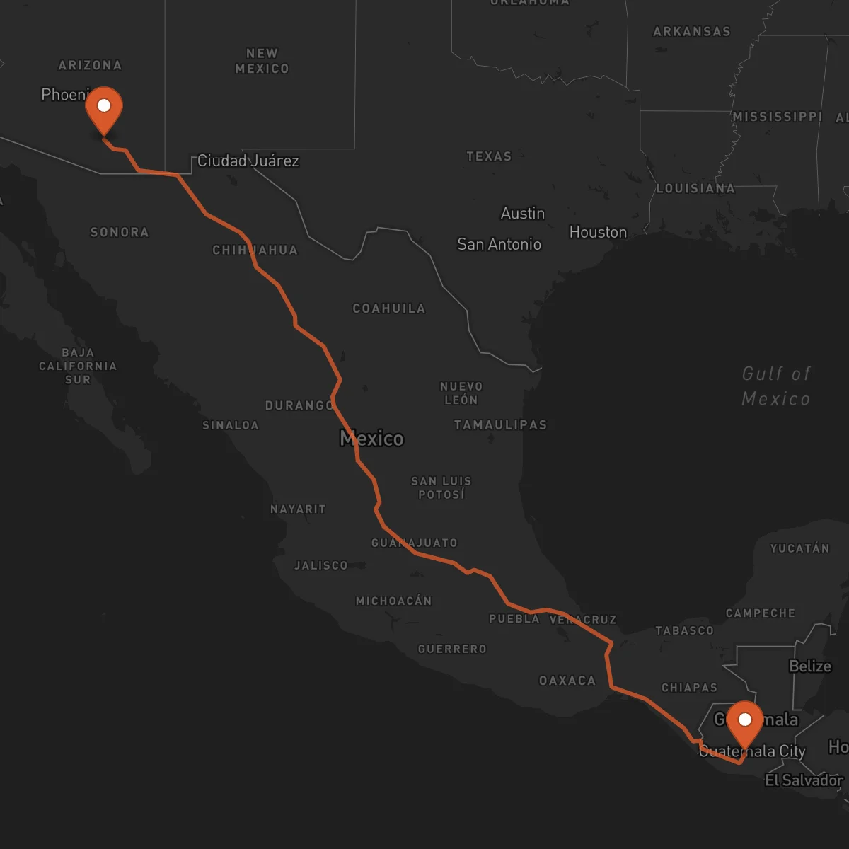 Ruta Antigua Guatemala - Tucson