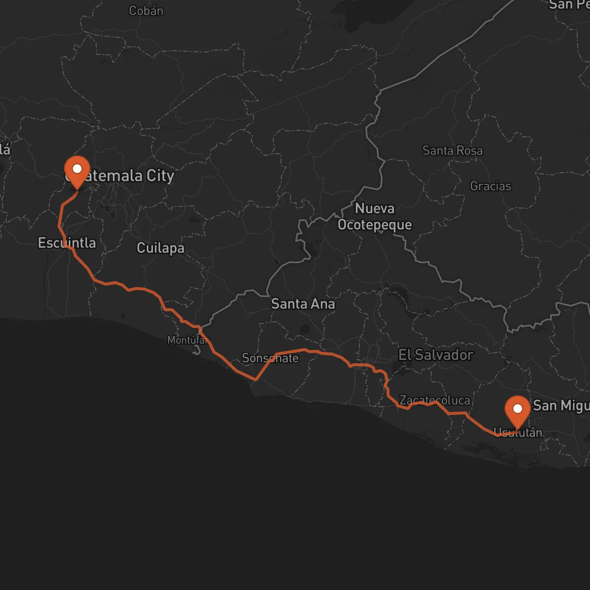 Ruta Antigua Guatemala - Usulután