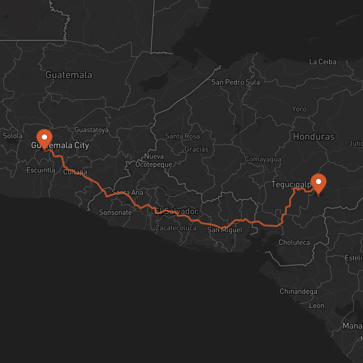 Ruta Yuscarán - Antigua Guatemala