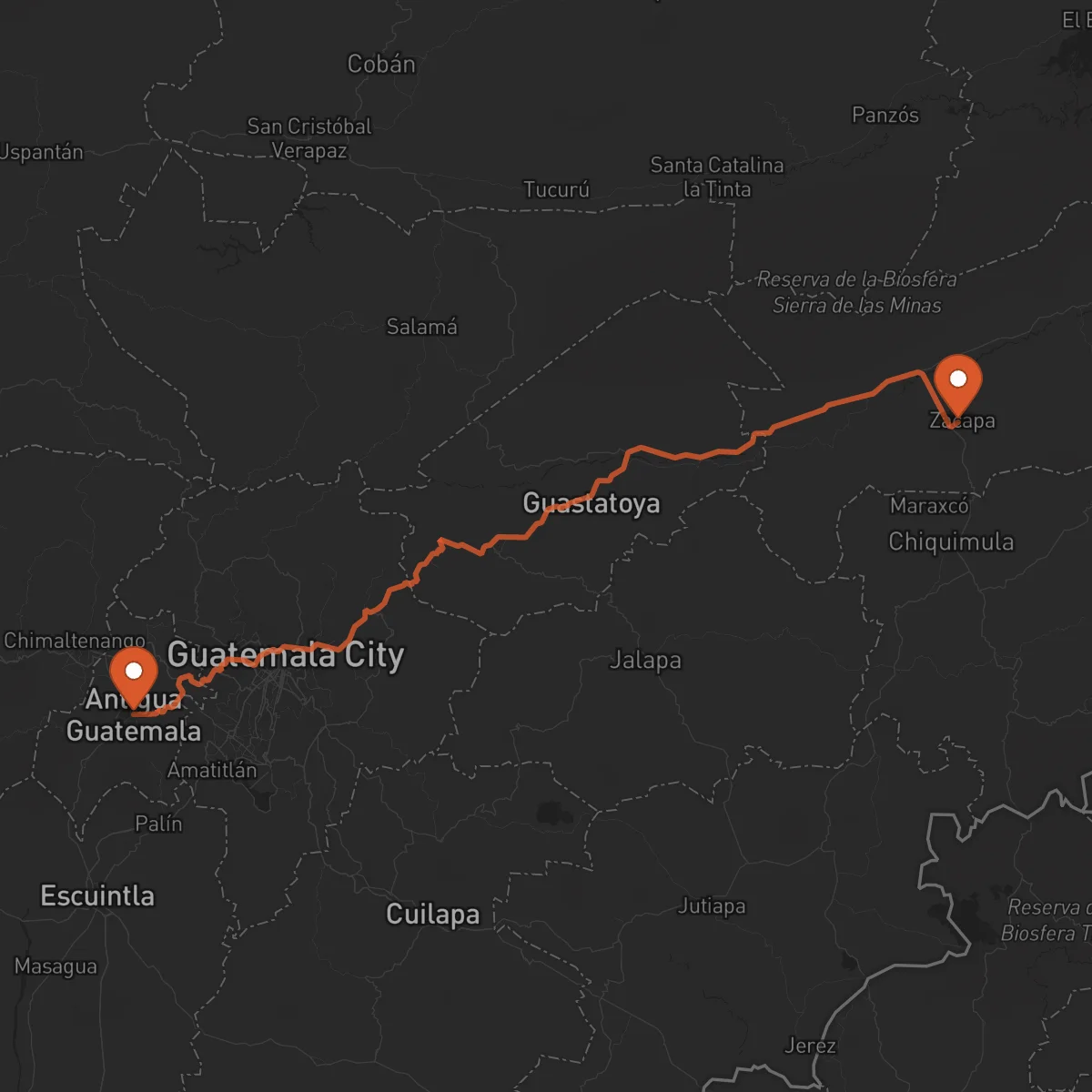 Ruta Antigua Guatemala - Zacapa