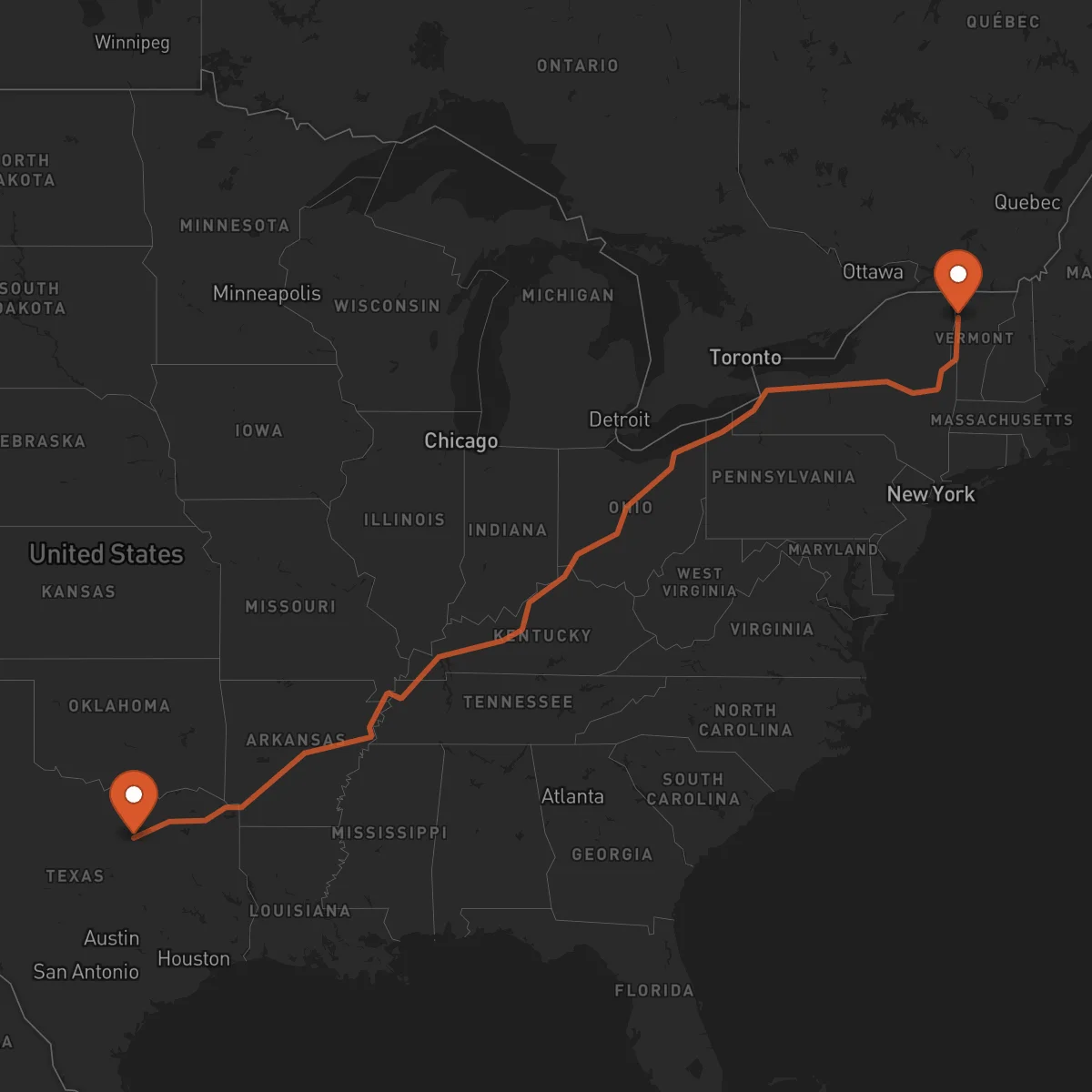 Ruta Arlington - Burlington