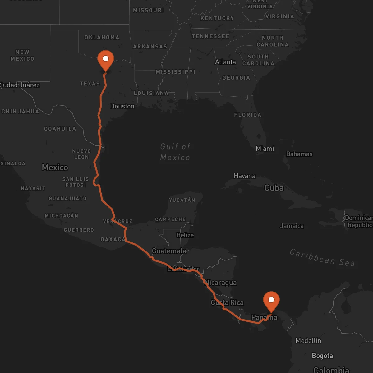 Ruta Panama - Arlington