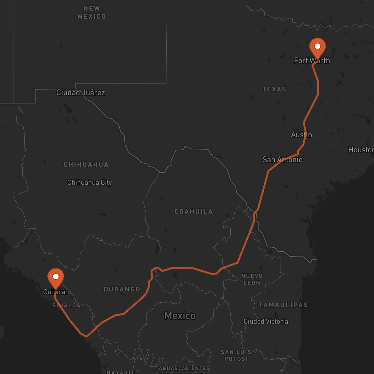 Ruta Culiacán Rosales - Arlington