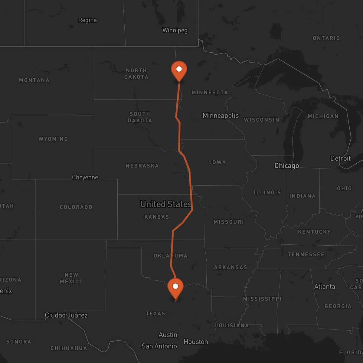 Ruta Arlington - Fargo