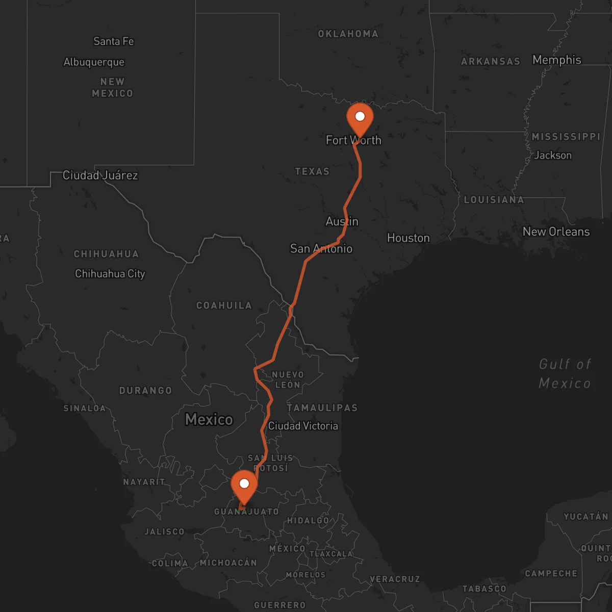 Ruta Guanajuato - Arlington