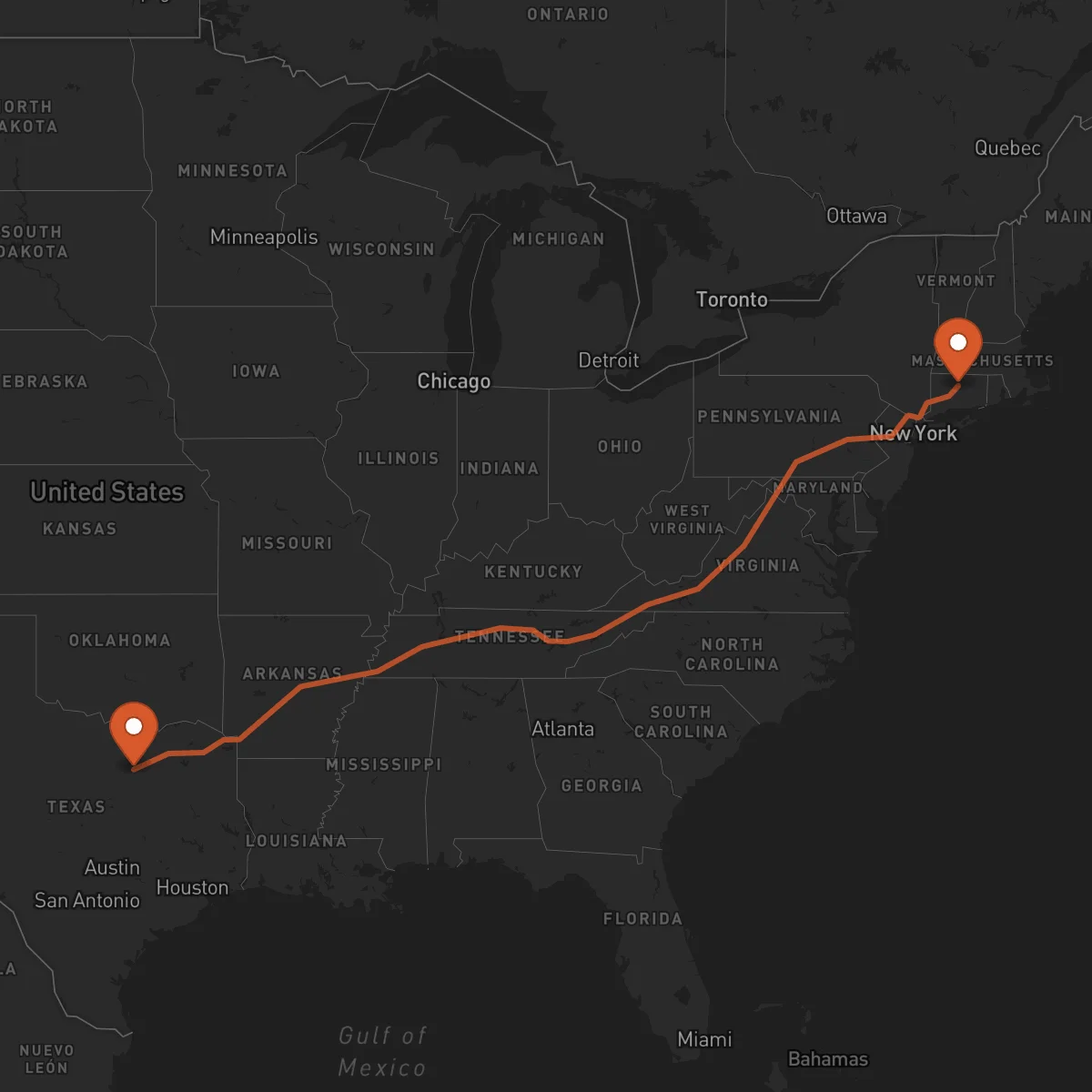 Ruta Arlington - Hartford