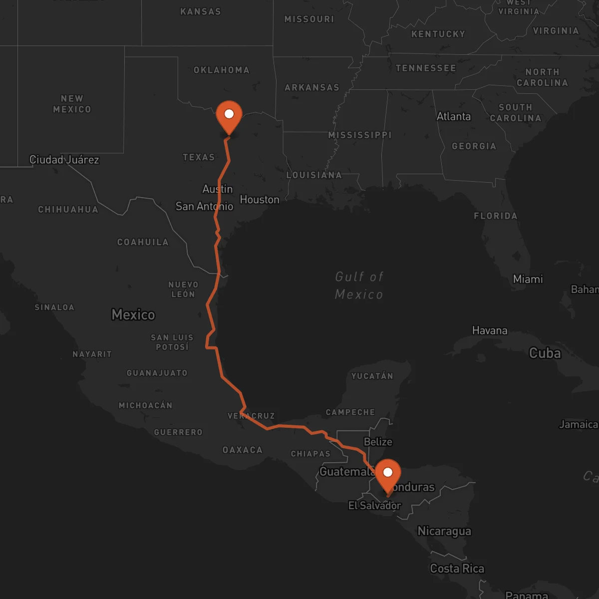 Ruta Arlington - La Esperanza