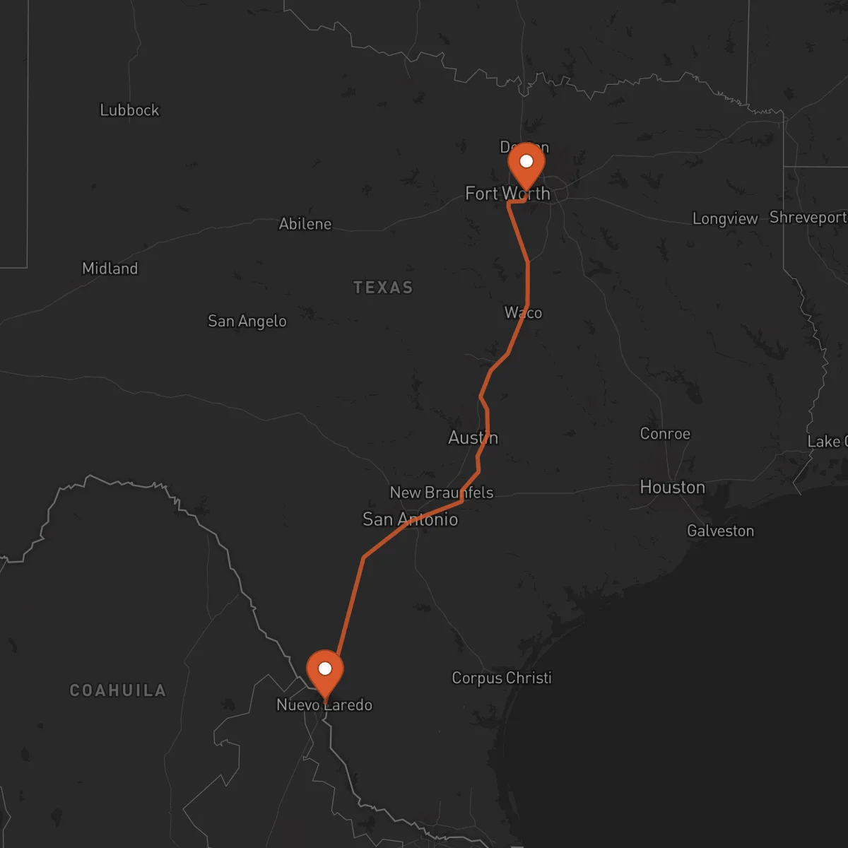 Ruta Arlington - Laredo