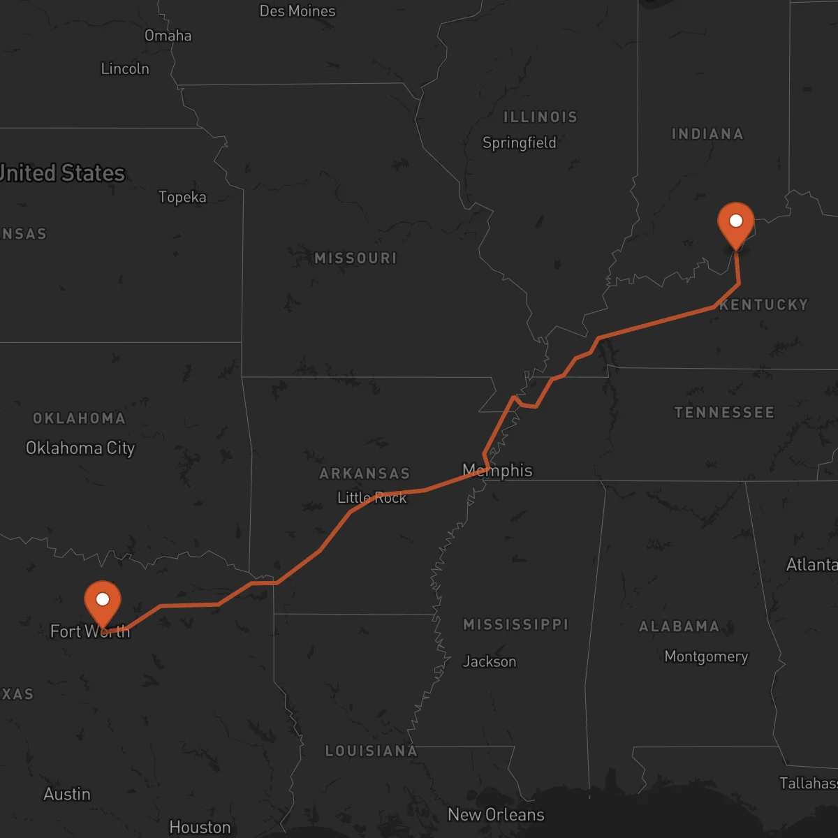 Ruta Louisville - Arlington