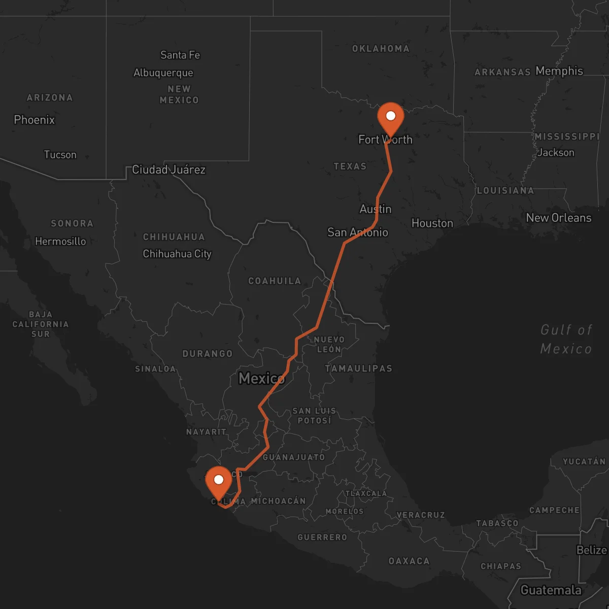 Ruta Manzanillo - Arlington