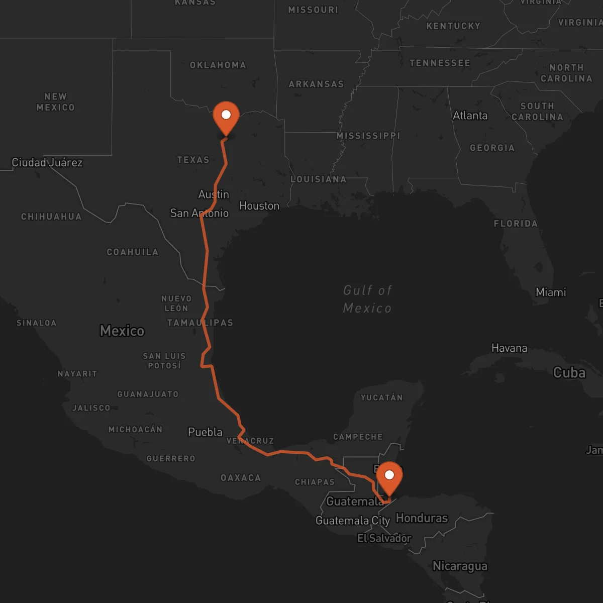 Ruta Puerto Barrios - Arlington