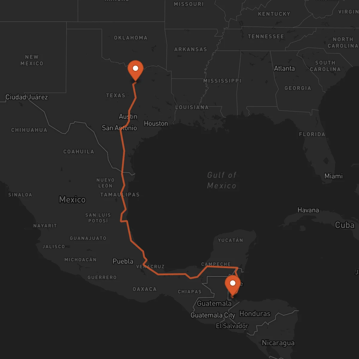Ruta Arlington - Punta Gorda