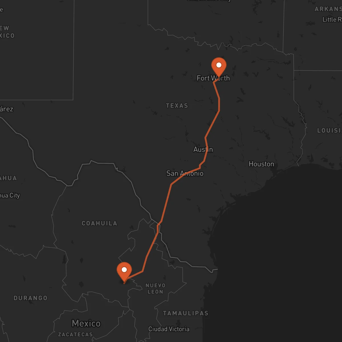 Ruta Arlington - Saltillo