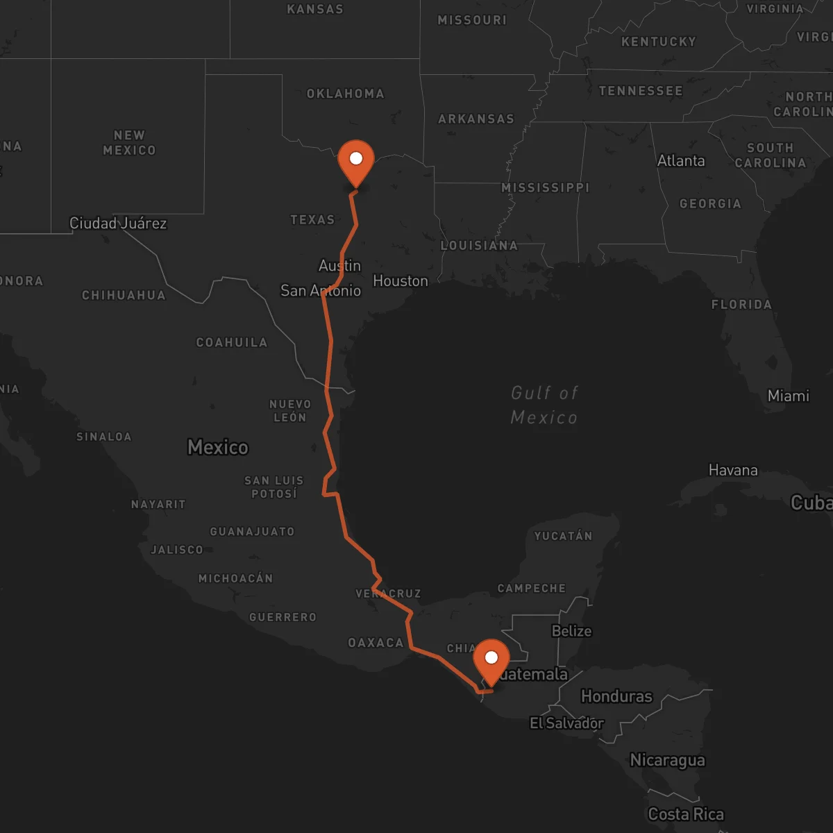 Ruta Arlington - San Marcos