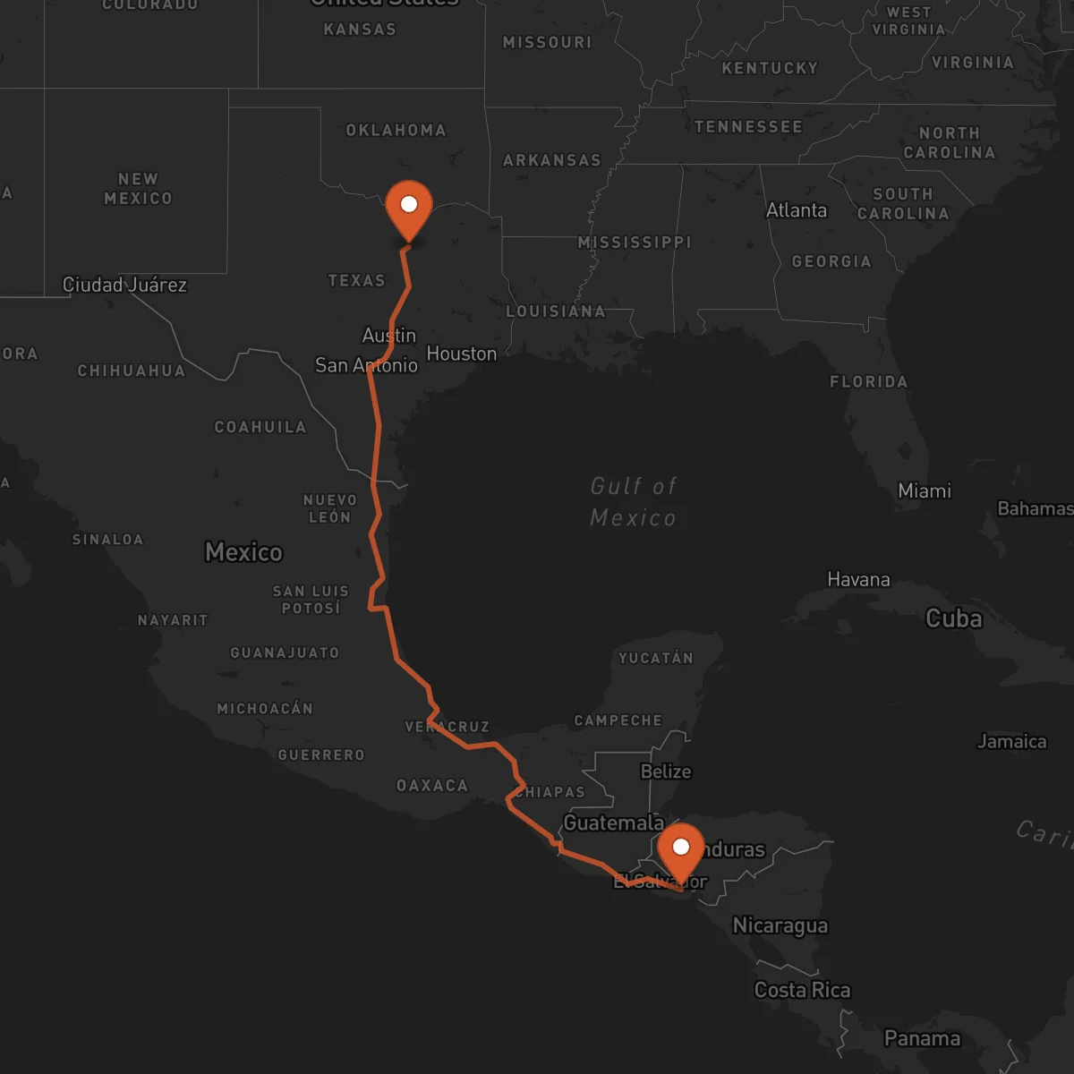 Ruta Arlington - San Miguel