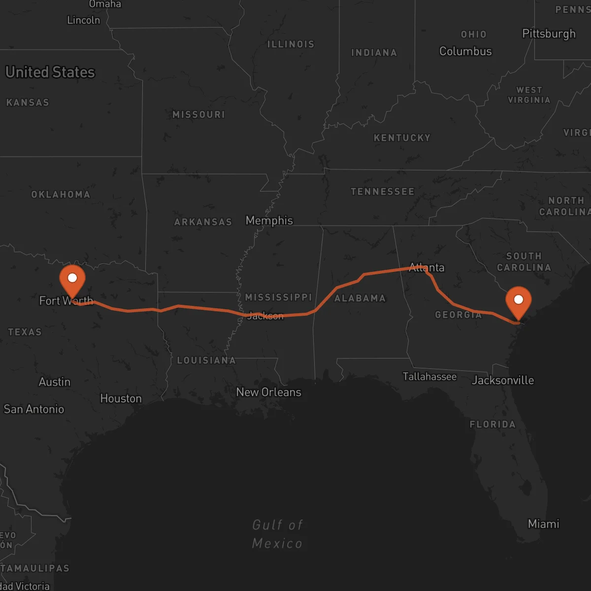 Ruta Arlington - Savannah