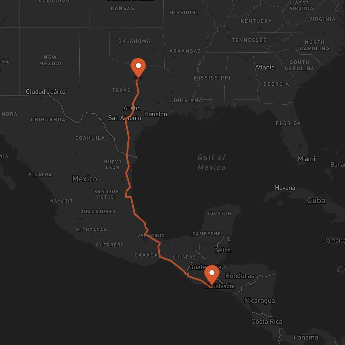 Ruta Arlington - Sonsonate