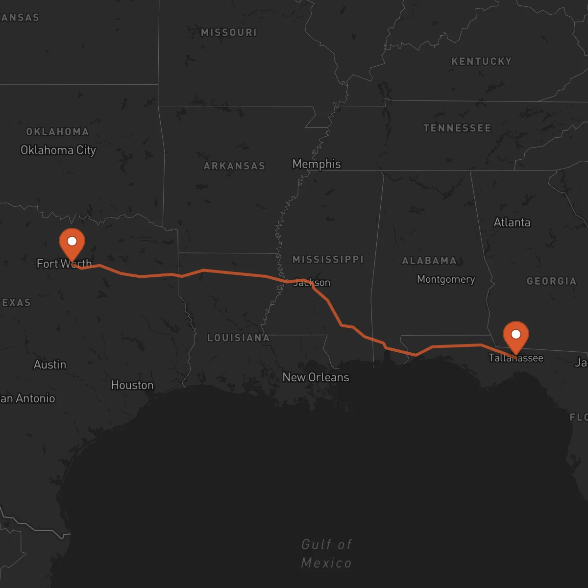 Ruta Arlington - Tallahassee