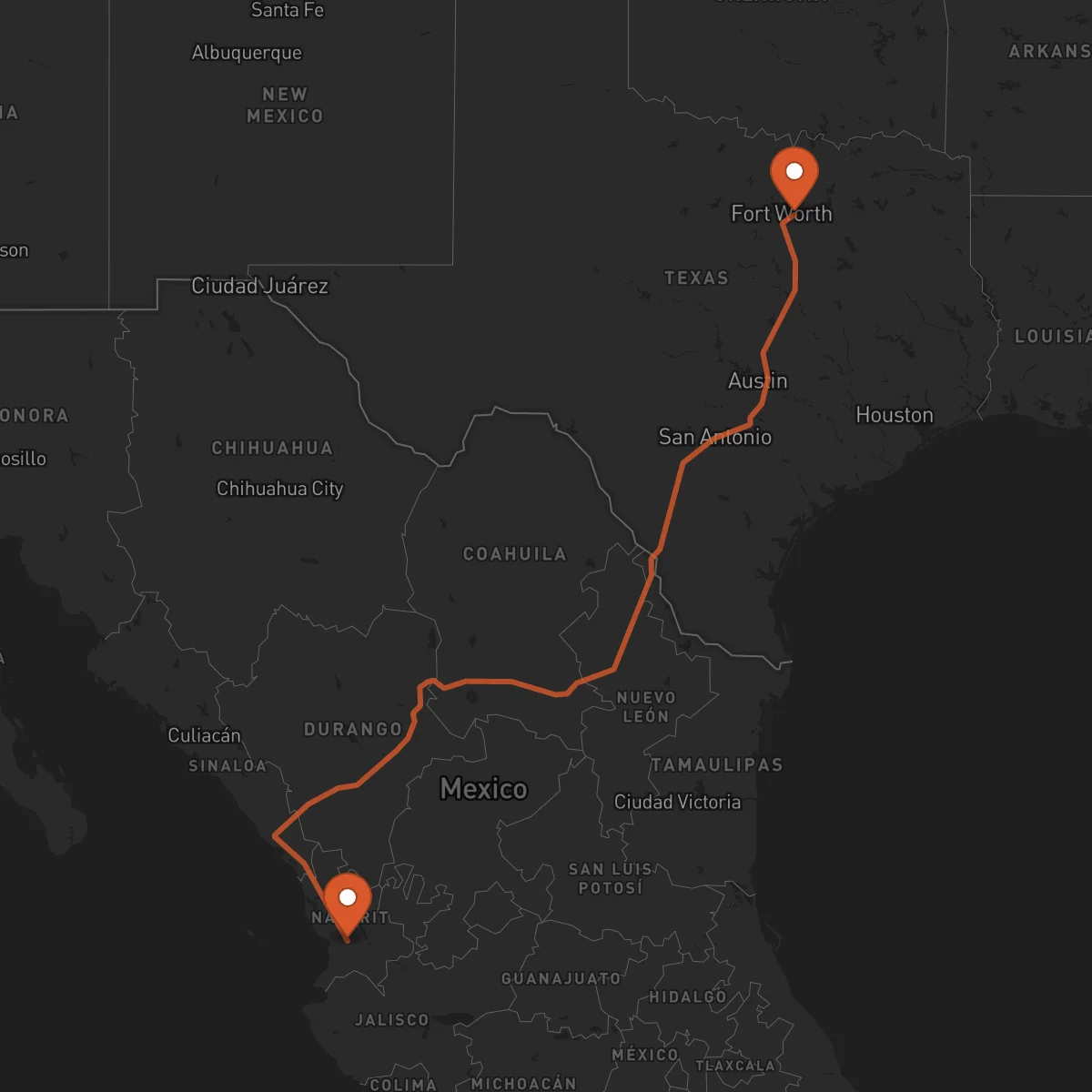 Ruta Tepic - Arlington