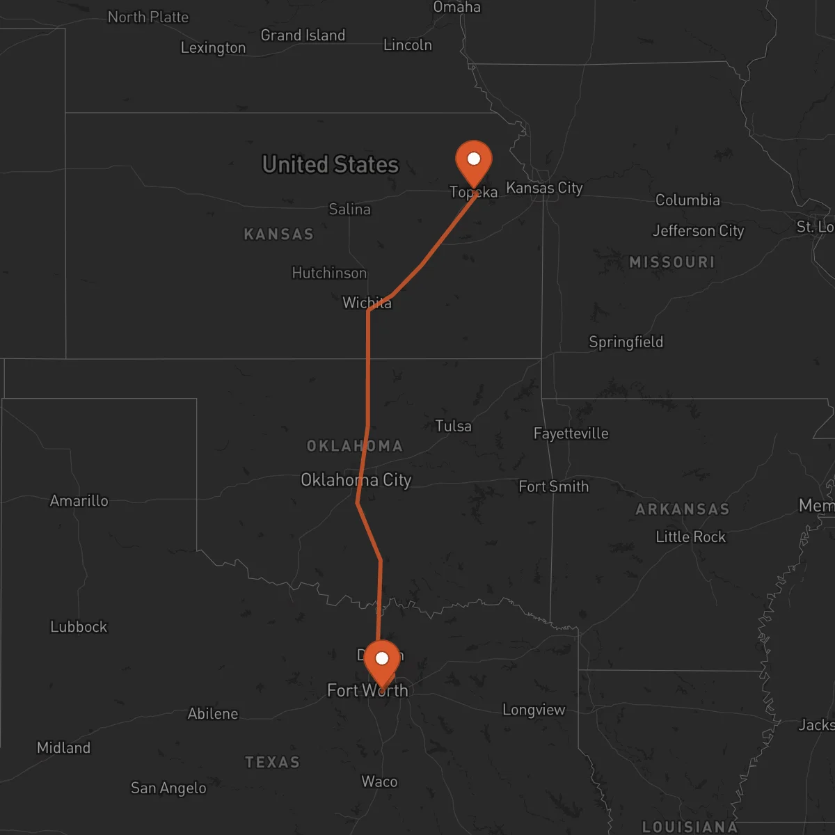 Ruta Arlington - Topeka