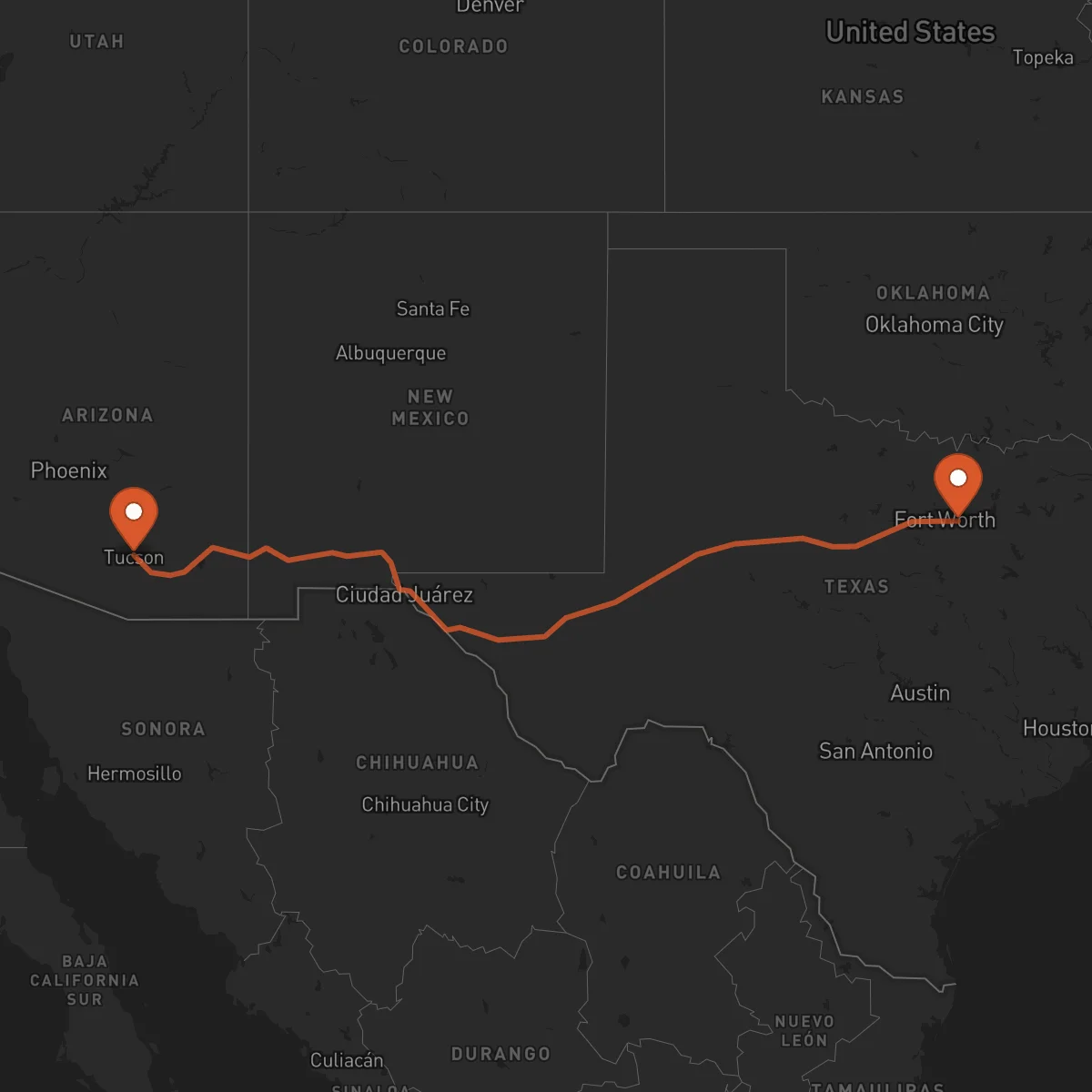 Ruta Arlington - Tucson