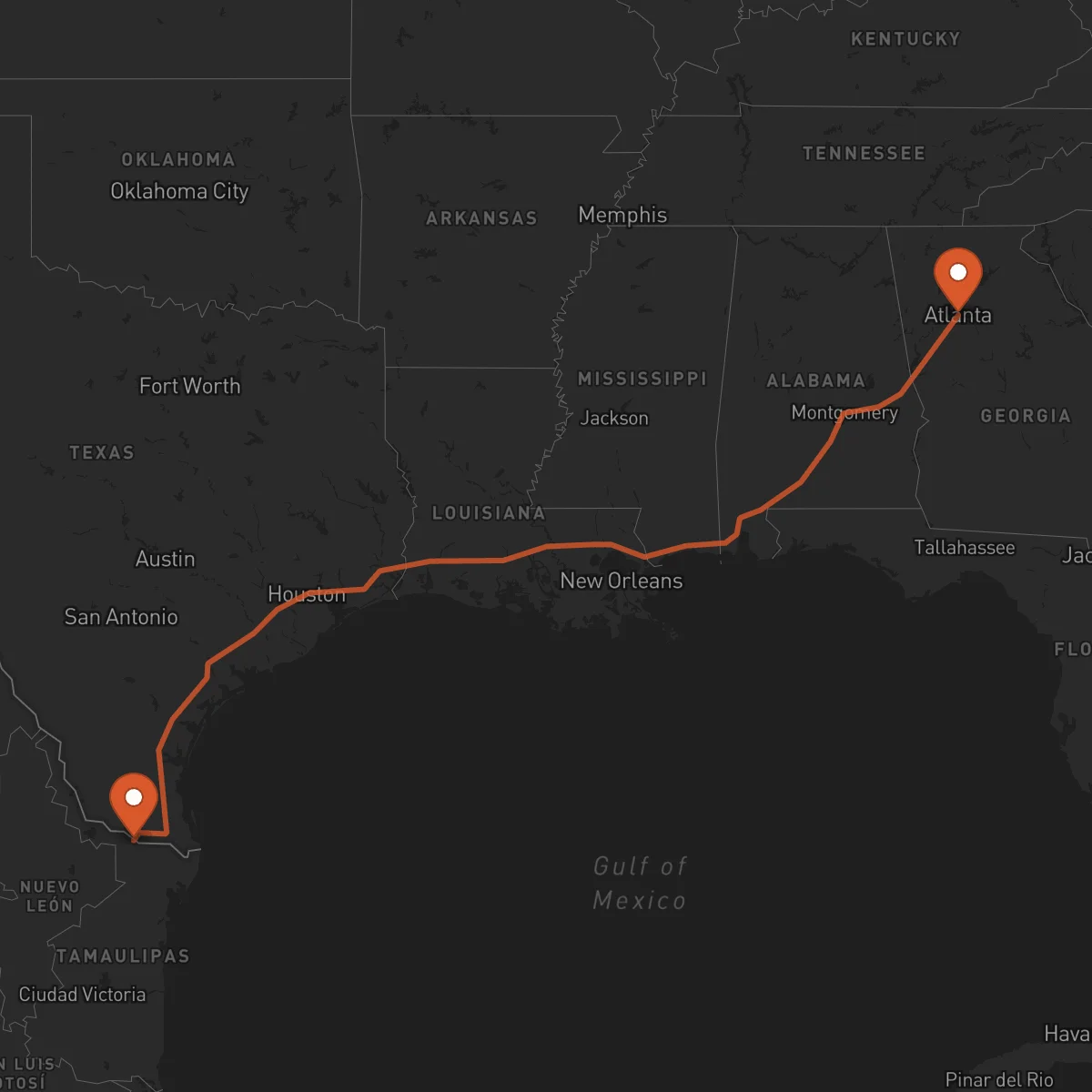 Ruta Reynosa - Atlanta