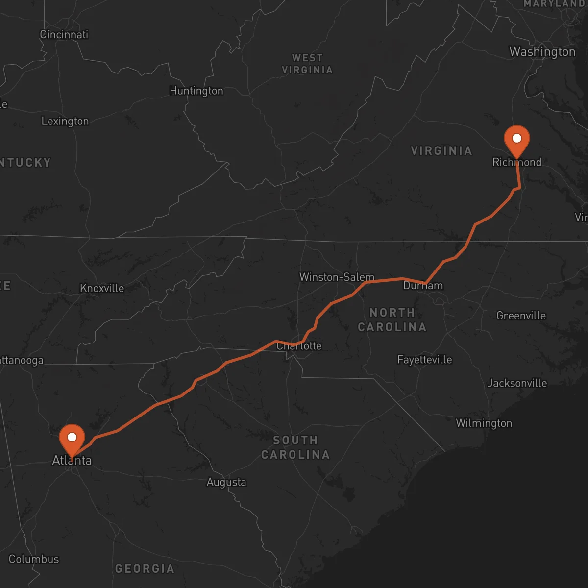 Ruta Richmond - Atlanta