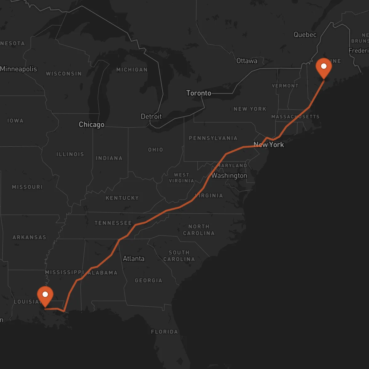 Ruta Augusta - Baton Rouge