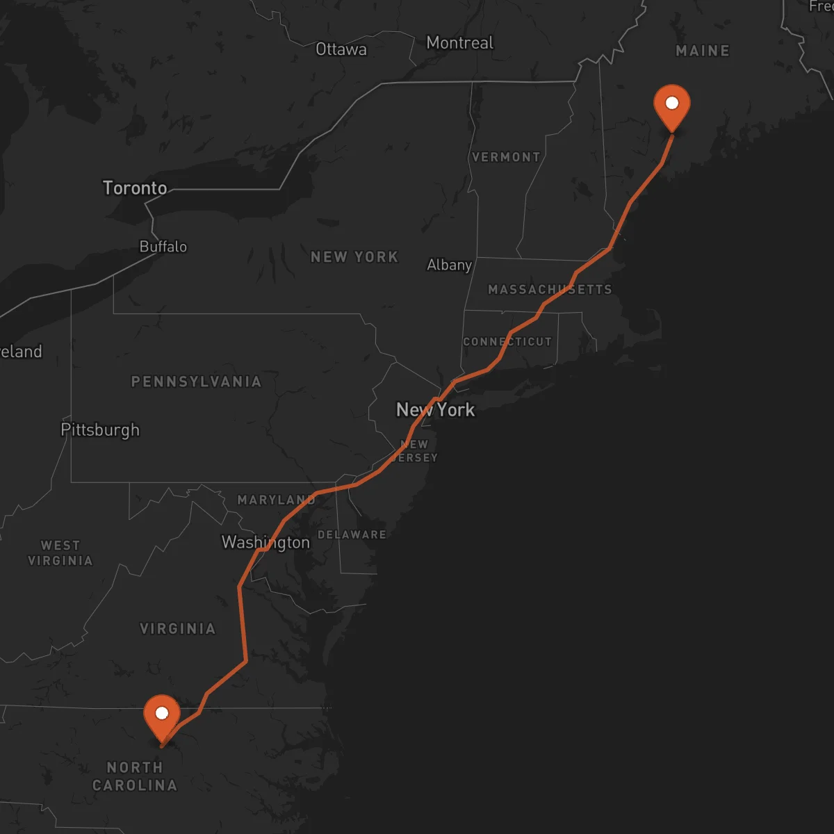 Ruta Durham - Augusta