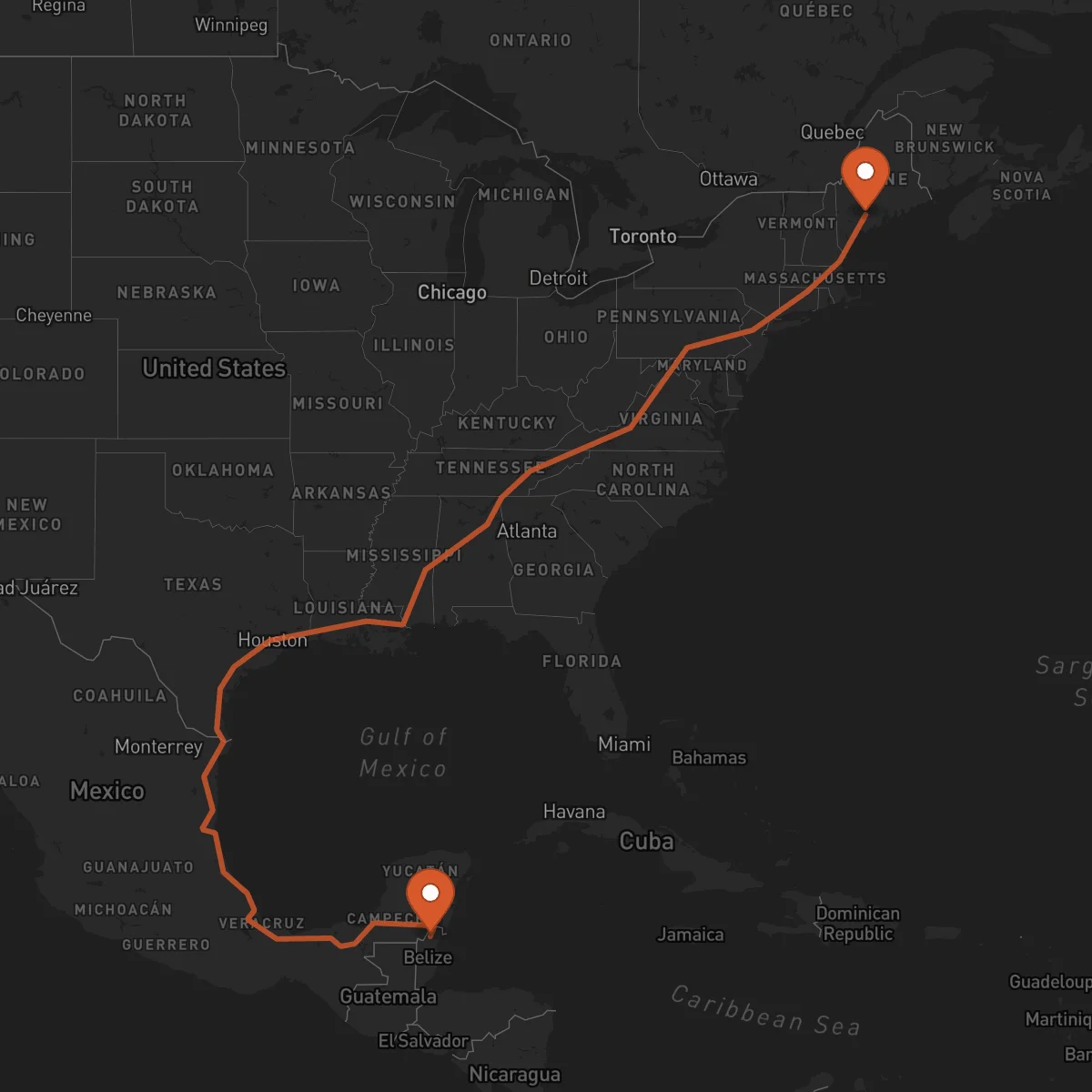 Ruta Orange Walk Town - Augusta