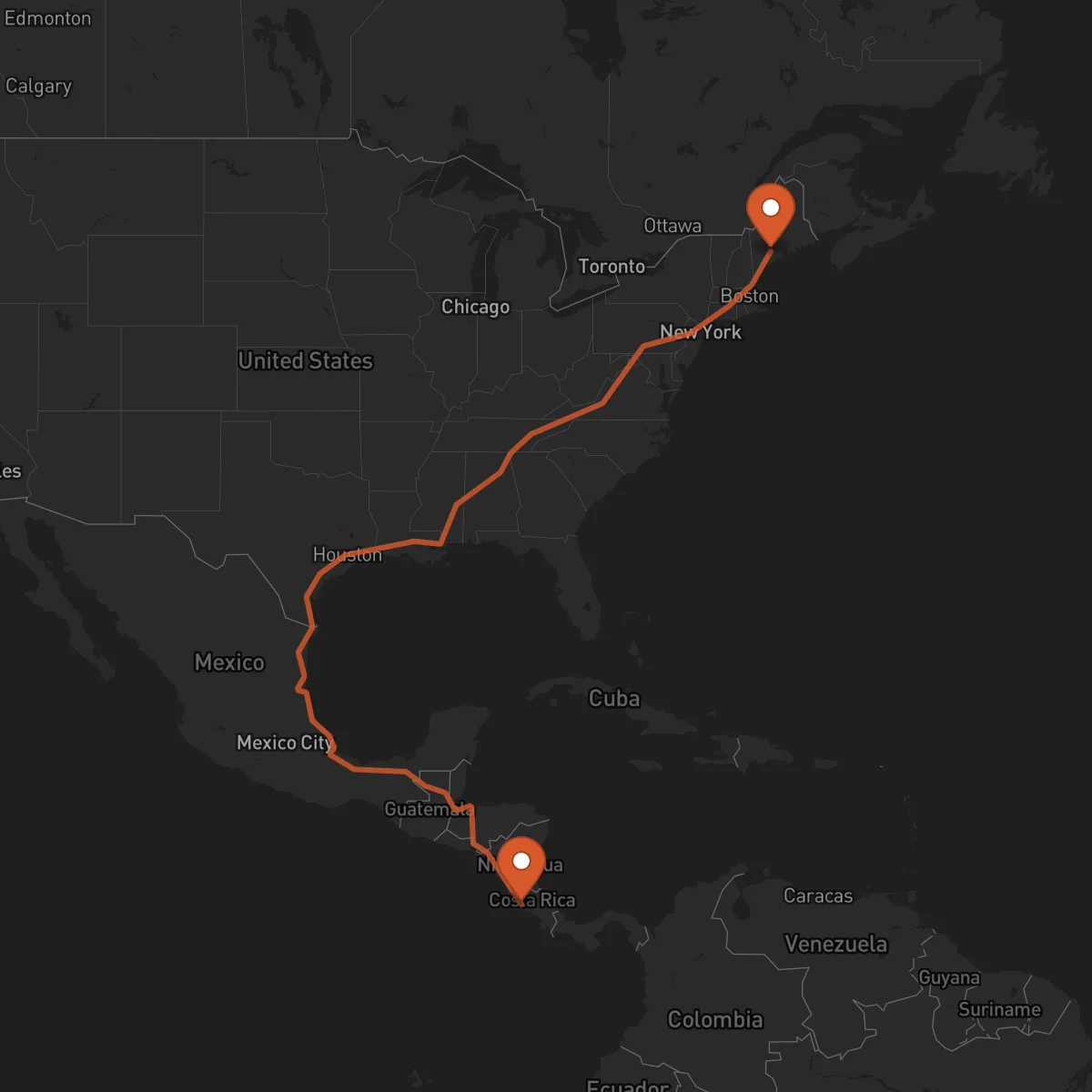 Ruta Puntarenas - Augusta