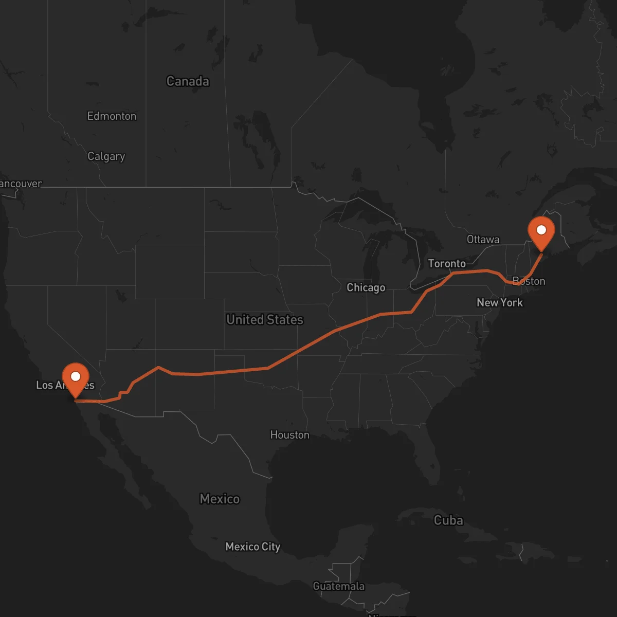 Ruta San Diego - Augusta