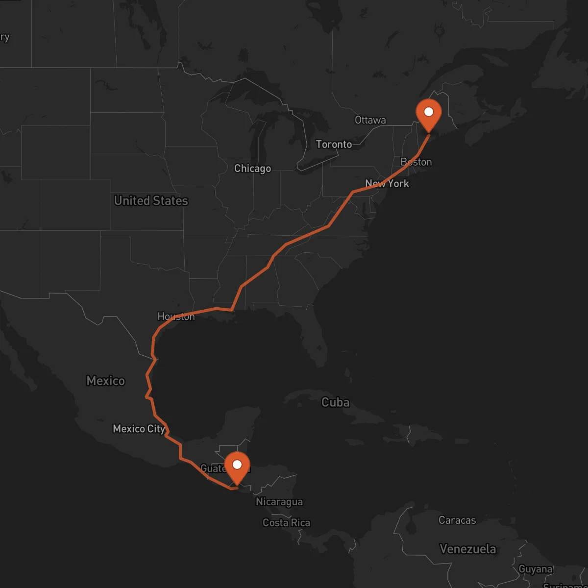 Ruta San Salvador - Augusta