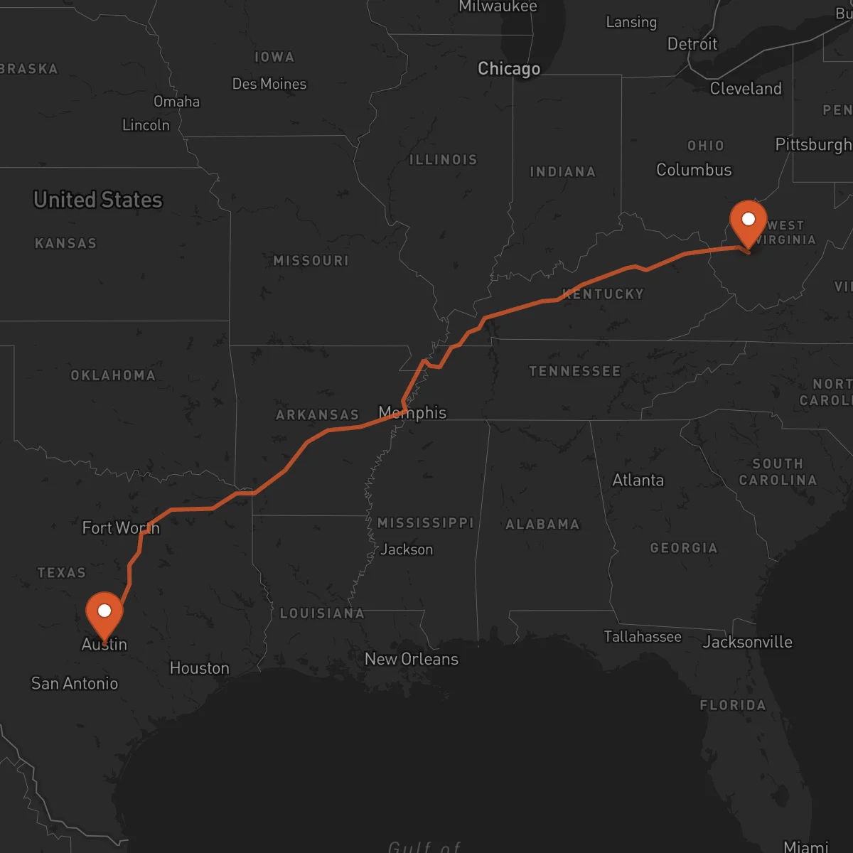 Ruta Charleston - Austin