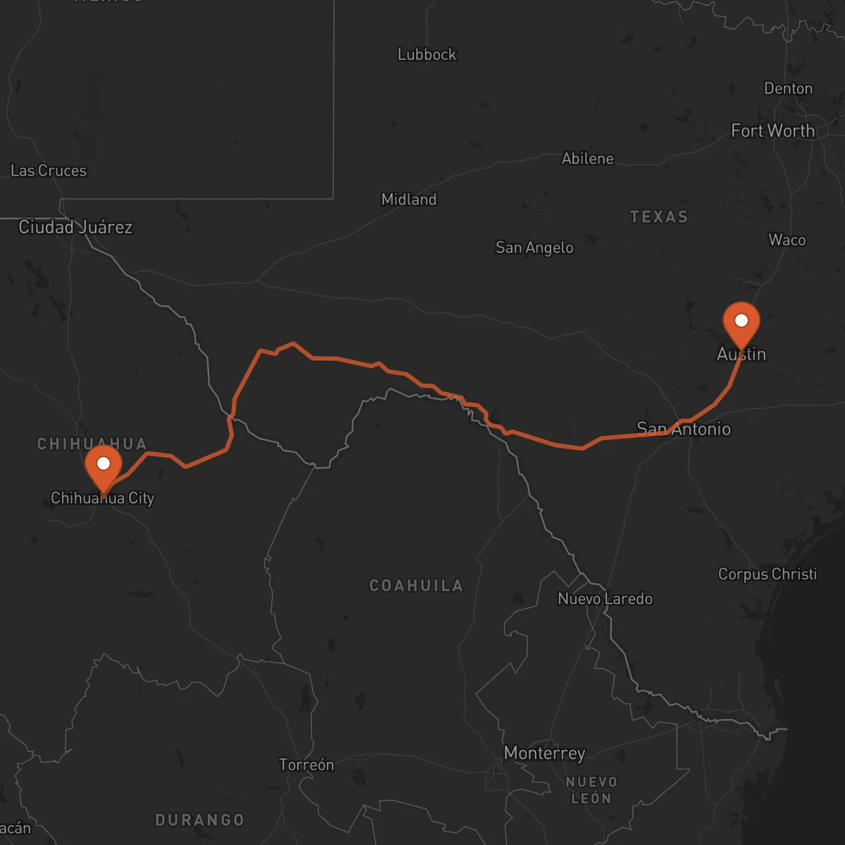 Ruta Austin - Chihuahua