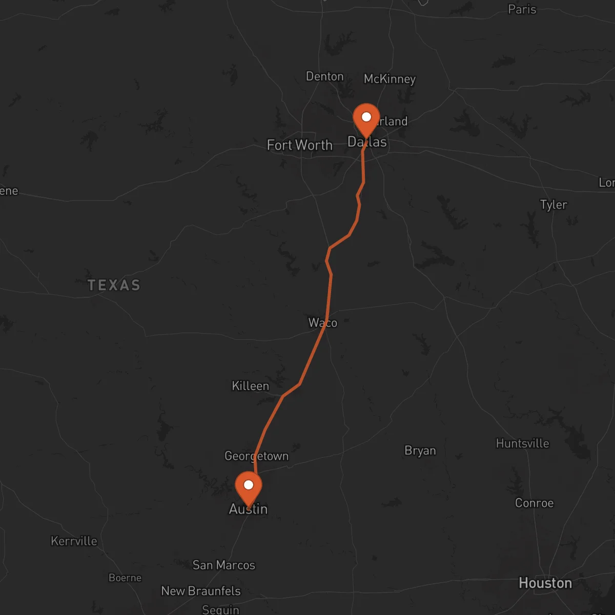 Ruta Dallas - Austin