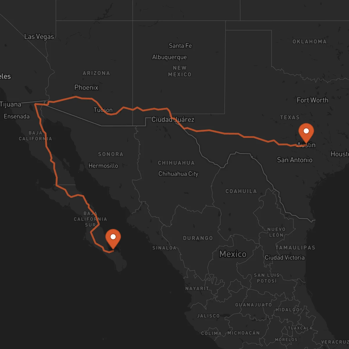 Ruta Austin - La Paz