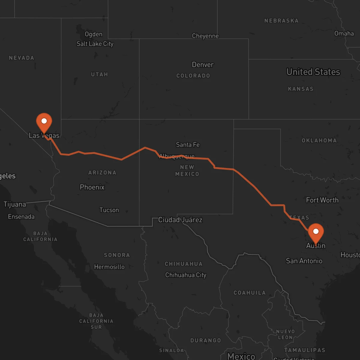Ruta Austin - Las Vegas
