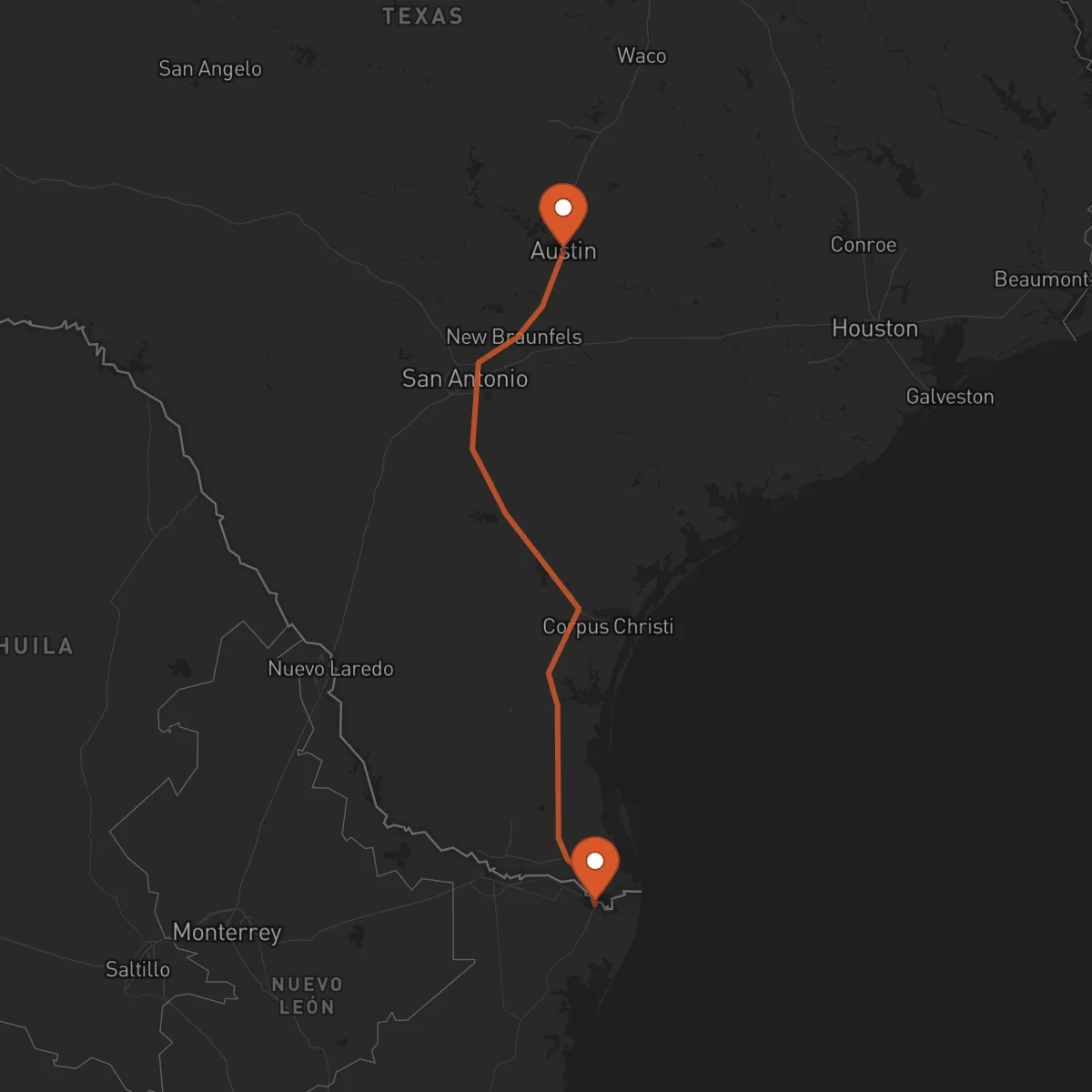 Ruta Matamoros - Austin
